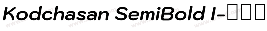 Kodchasan SemiBold I字体转换